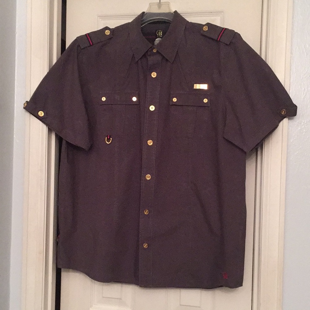 CAVI Embellished Pocket Military Shirt